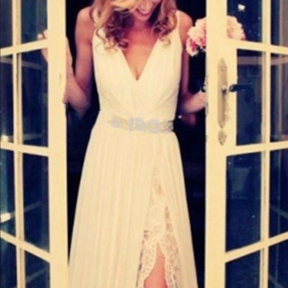 Flowy, simple with flair wedding or prom dress!